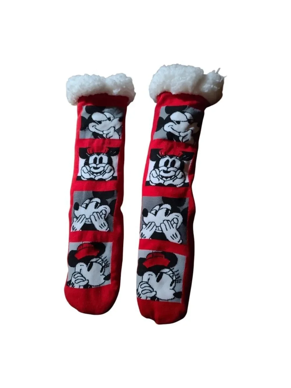 Disney Minnie Mouse Fuzzy Slipper Socks